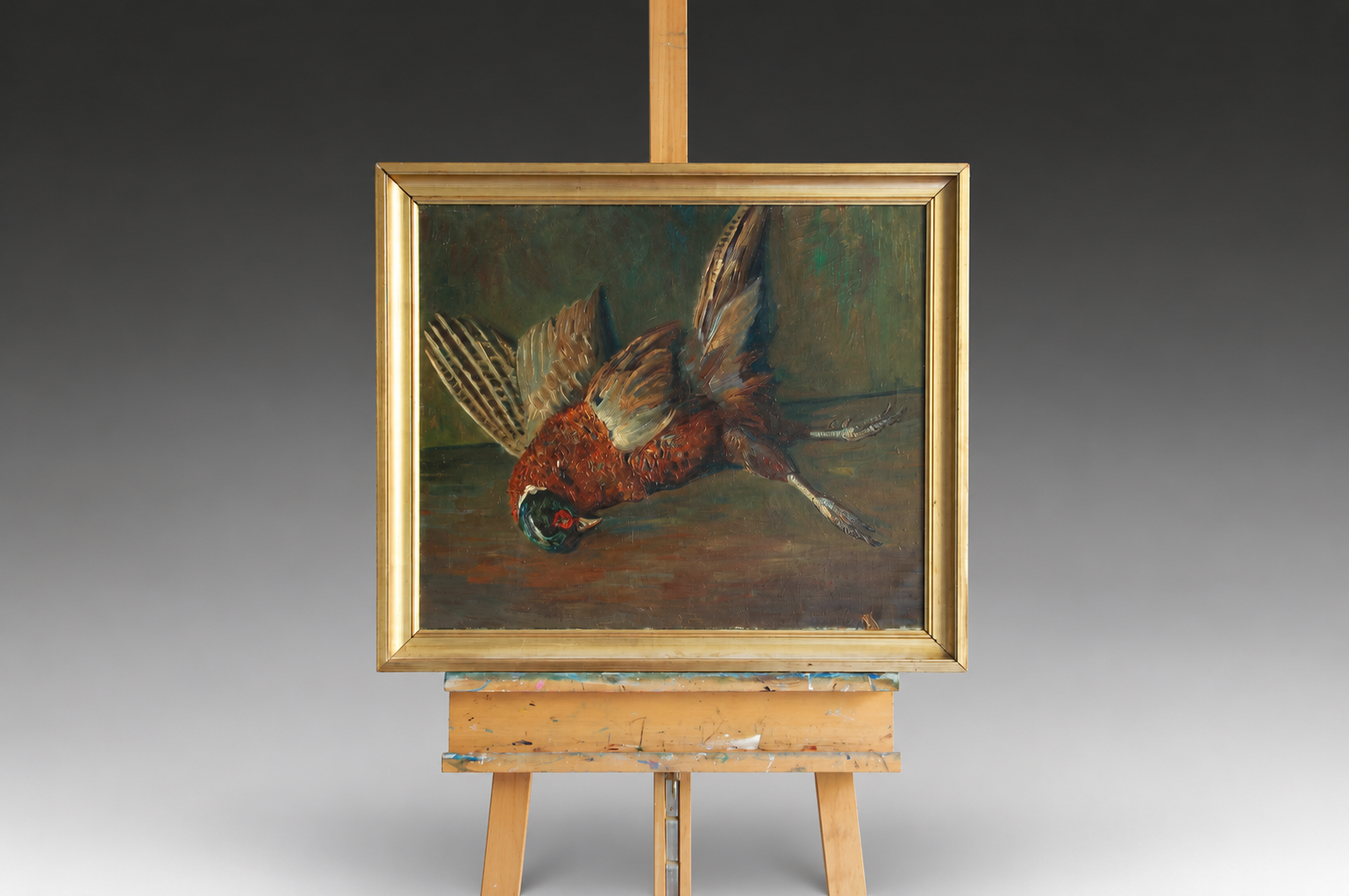 Hunting Trophy - French School (20th Century) - Oil on Canvas — Art-Leap
