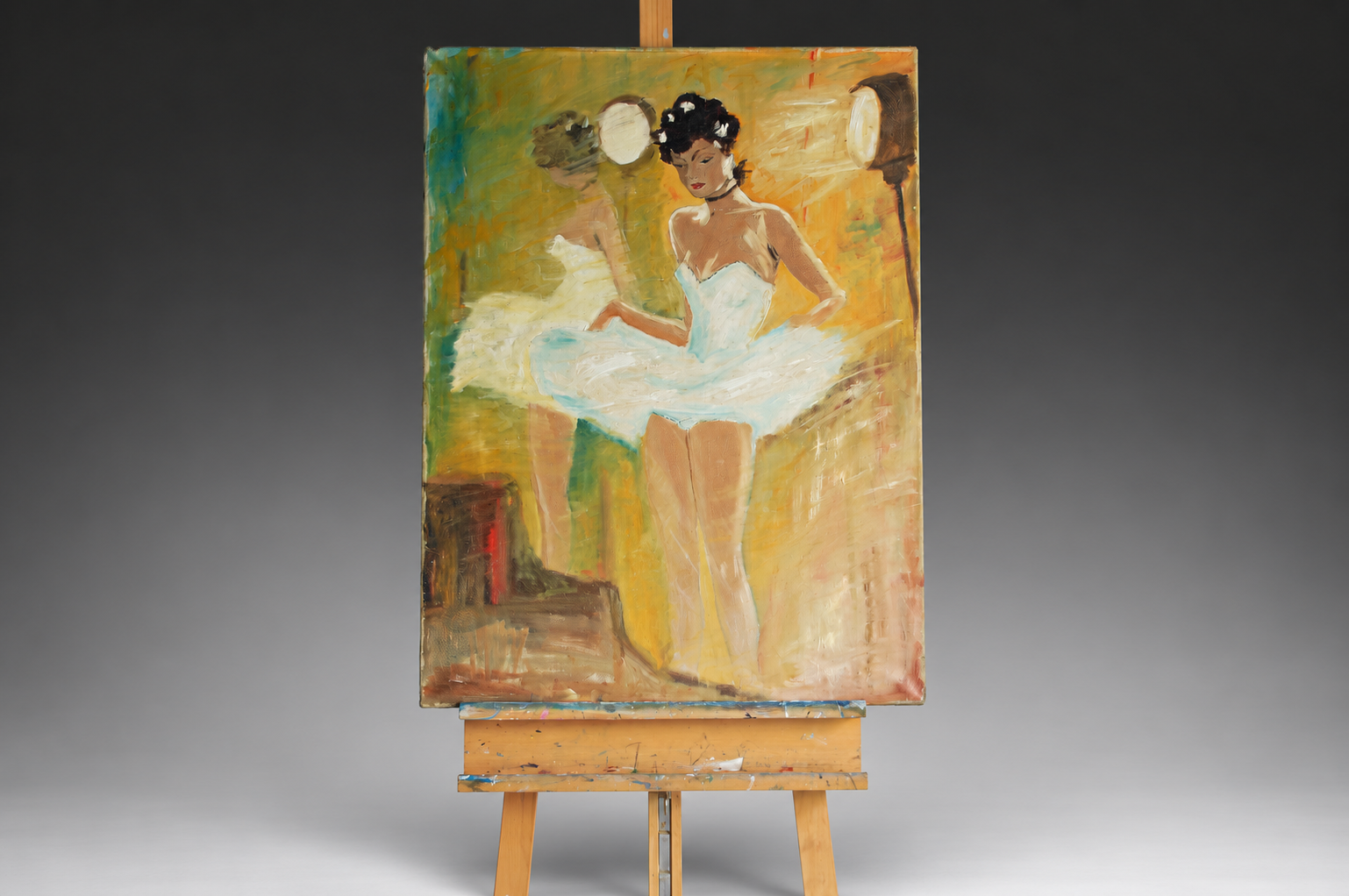 Dancing Woman - French School (XX) - Oil on Canvas — Art-Leap
