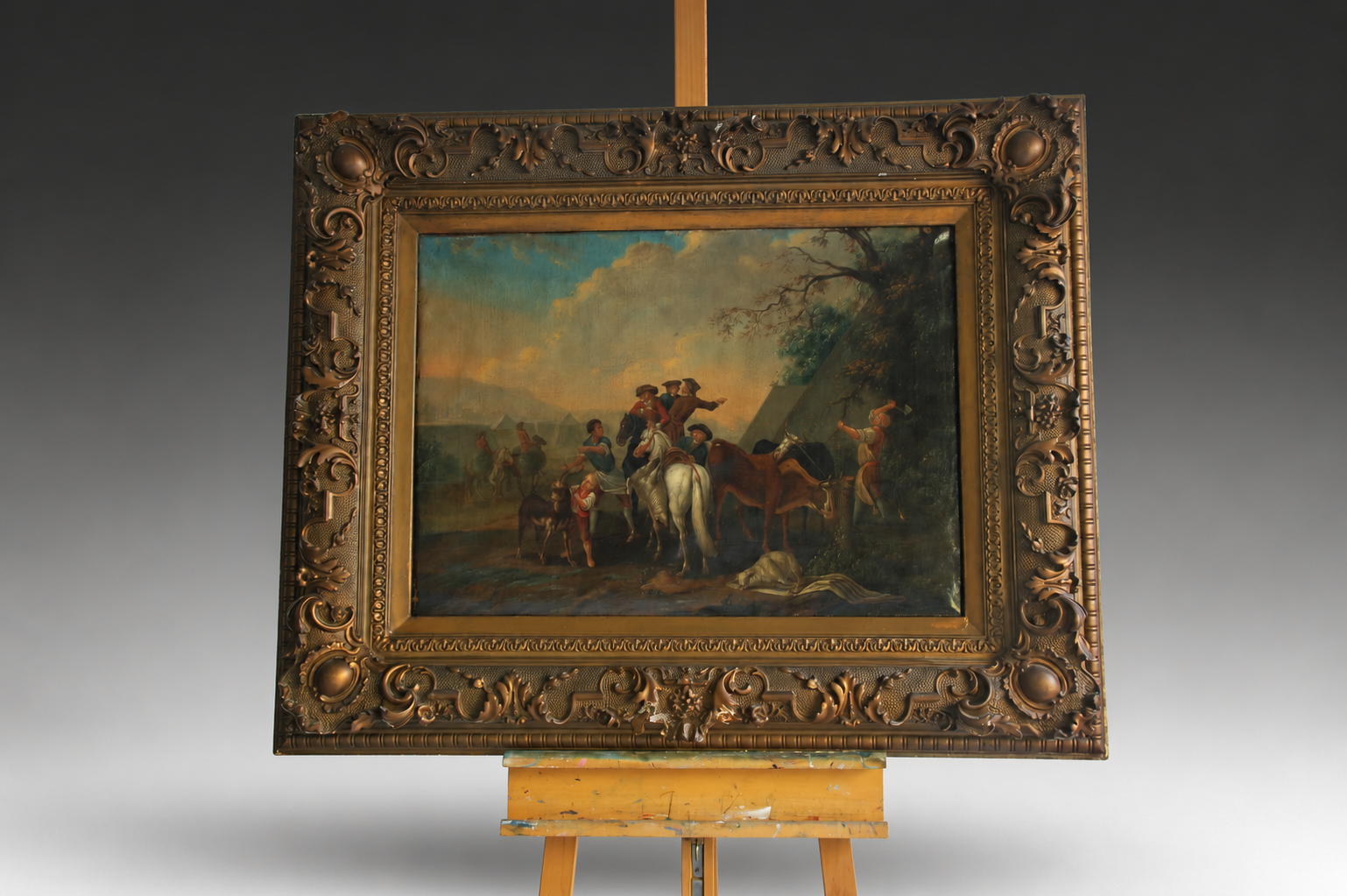 Rural Scene – Philips Wouwerman (1619–1668), Follower of – Oil on Canvas — Art-Leap